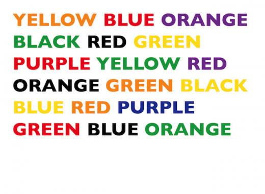 optical illusion text and color